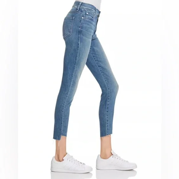 Mother Size 27 Stunner Zip Ankle Step Fray in Good Girls Do Skinny Jeans in GUC - Picture 4 of 17